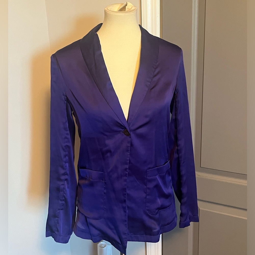 H&M Satin Purple Blazer